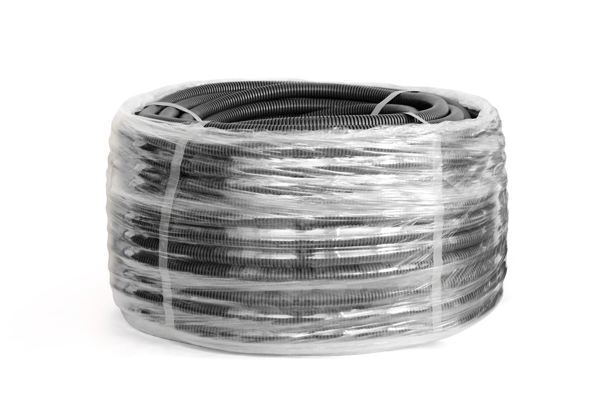 Труба гофрированная ПНД O50 мм тяжелая безгалогенная с протяжкой ...