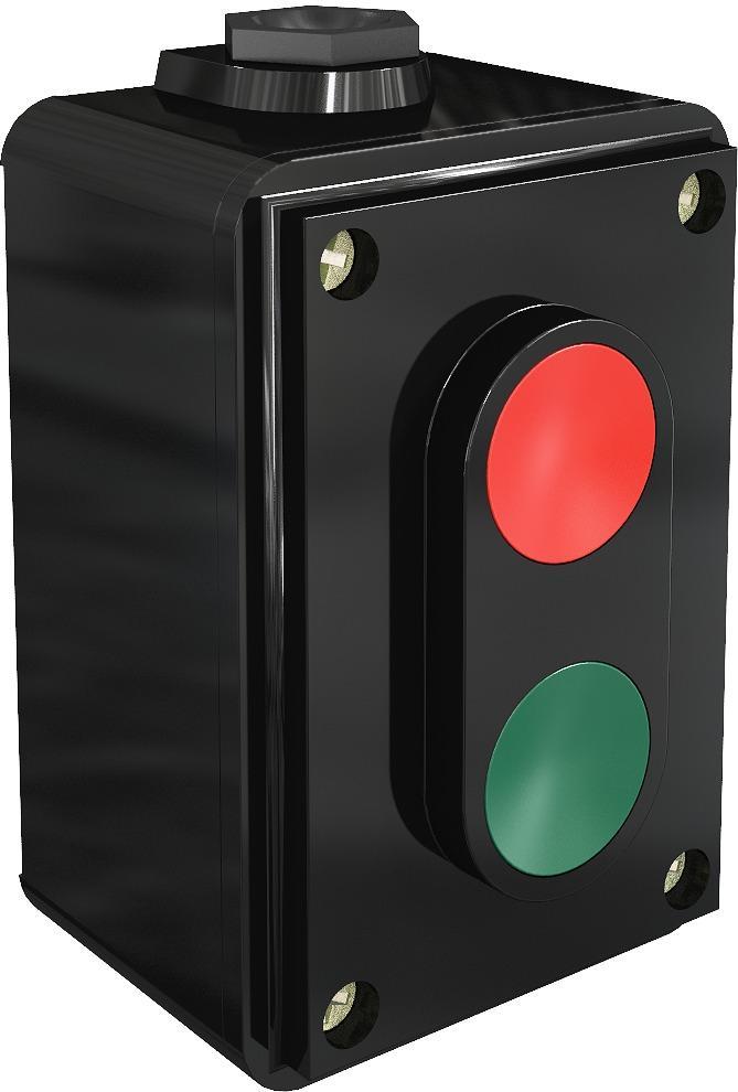 Пост кноп. на 2 кнопки LA4-2H 2НО+2НЗ Цвет:ЧЕРНЫЙ 2 DEKraft 25064DEK ...