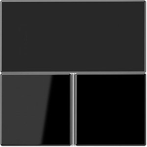 Фото Jung LS RCDLS4092TSASW Набор накладок для комнатного контроллер-дисплей модуля 2 группы (черный)