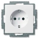 ABB Basic55 2011-0-3855 Розетка с заземляющим контактом (16 А, под рамку, скрытая установка, альпийский белый)