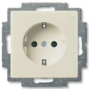 ABB Basic55 2013-0-5279 Розетка с заземляющим контактом и шторками (16 А, под рамку, скрытая установка, слоновая кость)