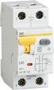 IEK MAD22-5-063-C-100 Автоматический выключатель дифференциального тока однополюсный + нейтраль C63 А 100 мА (тип A, 6 кА)