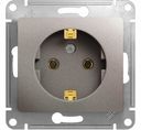 Schneider Electric Glossa GSL001243 Розетка с заземляющим контактом (16 А, под рамку, скрытая установка, платина)
