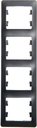 Schneider Electric Glossa GSL000708 Рамка 4-постовая вертикальная (антрацит)