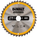 DeWALT Construction DT1953-QZ Диск пильный по дереву с гвоздями 216x30 мм 40 ATB -5°