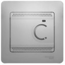 Schneider Electric Glossa GSL000338 Термостат электронный для теплых полов +5…+50°С (10 А, 220 В, в сборе, скрытая установка, алюминий)