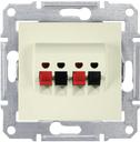 Schneider Electric Sedna SDN5400147 Розетка аудио (2 канала, под рамку, скрытая установка, бежевая)