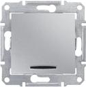 Schneider Electric Sedna SDN1500160 Переключатель одноклавишный с синей подсветкой (10 А, под рамку, скрытая установка, алюминий)