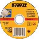 DeWALT Industrial DT42240Z-QZ Диск отрезной по металлу 115x1.2x22.2 мм Тип 1 (плоский)