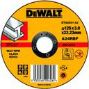 DeWALT DT42301-XJ Диск отрезной по металлу 125x3x22.2 мм Тип 1 (плоский)