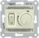 Schneider Electric Sedna SDN6000347 Термостат для теплых полов +5…+50°С (10 А, 220 В, под рамку, скрытая установка, бежевый)