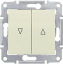 Schneider Electric Sedna SDN1300147 Выключатель для жалюзи (10 А, без фиксации, под рамку, скрытая установка, бежевый)