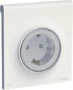 Schneider Electric Odace S52R0370W Розетка с заземляющим контактом (16 А, под рамку, скрытая установка, крышка, белая)