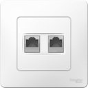 Schneider Electric Blanca BLNIS045451 Розетка компьютерная (2xRJ45, в сборе, скрытая установка, белая)