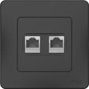 Schneider Electric Blanca BLNIS045456 Розетка компьютерная (2xRJ45, в сборе, скрытая установка, антрацит)