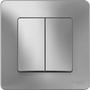 Schneider Electric Blanca BLNVS010503 Выключатель двухклавишный (10 А, в сборе, скрытая установка, алюминий)