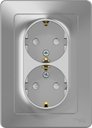 Schneider Electric Blanca BLNRS001123 Розетка двойная с заземляющим контактом (16 А, в сборе, шторки, скрытая установка, алюминий)