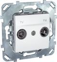 Schneider Electric Unica MGU5.452.18ZD Розетка телевизионная (TV+Radio, 13.5 дБ, под рамку, скрытая установка, белая)