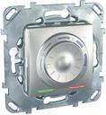 Schneider Electric Unica Top MGU5.501.30ZD Термостат электронный +5…+30°С (8 А, 230 В, встроенный термодатчик, под рамку, скрытая установка, алюминий)
