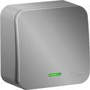 Schneider Electric Blanca BLNVA106113 Переключатель одноклавишный с изолирующей пластиной (10 А, в сборе, подсветка, открытая установка, алюминий)