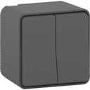 Schneider Electric Mureva S MUR35022 Переключатель двухклавишный (10 А, в сборе, открытая установка, антрацит)