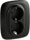 Legrand Valena Allure 753936 Розетка двойная с заземляющим контактом (16 А, в сборе, скрытая установка, винтовые зажимы, антрацит)