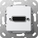 Gira System55 564303 Розетка информационная (DA15, под рамку, скрытая установка, белая глянцевая)