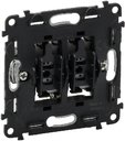 Legrand In'Matic 752028 Переключатель двухклавишный проходной (10 А, с возм. подсветки, механизм, с/у)