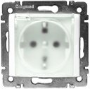 Legrand Valena 774220 Розетка с заземляющим контактом (16 А, IP44, под рамку, скрытая установка, шторки, крышка, белый)