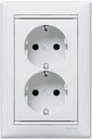 Legrand Valena 774400 Розетка двойная с заземляющим контактом (16 А, в сборе, скрытая установка, белый)