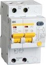 IEK АД-12 MAD10-2-016-C-100 Автоматический выключатель дифференциального тока двухполюсный 16А (тип AC, 4.5 кА)
