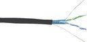 ITK Кабель связи витая пара F/UTP, кат.5E 2х2х24AWG solid, LDPE, 500м, черный