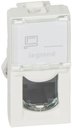 Legrand Mosaic 076551 Розетка компьютерная (RJ45, Cat.5E, UTP, под рамку, скрытая установка, 1 модуль)