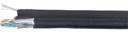ITK Каб. F/UTP кат.5E 4х2х24AWG, LDPE трос 1,2мм, 305м чер.