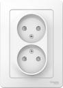 Schneider Electric Blanca BLNRS000121 Розетка двойная (16 А, IP20, в сборе, скрытая установка, шторки, белая)