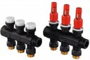 Uponor Vario Plus 1030583 Коллектор (3/4" НР ЕК, 3 x 3/4" НР, расходометры, PPSU)