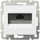 Legrand Valena DIY 694286 Розетка компьютерная (RJ45, захваты, UTP, Cat.5e, под рамку, скрытая установка, белая)