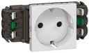 Legrand Mosaic 077401 Розетка с заземляющим контактом (16 А, под рамку, шторки, белая)