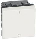 Legrand Mosaic 077050 Выключатель двухполюсный (20 А, 2 модуля, под рамку, с/у, белый)