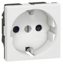Legrand Mosaic 077210 Розетка с заземляющим контактом (16 А, винт. зажимы, под рамку, скрытая установка, белая)