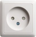 Schneider Electric Хит RA10-137I-B Розетка одинарная (10 А, IP20, в сборе, открытая установка, шторки, белая)