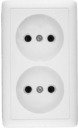 Schneider Electric Хит RA16-237-B Розетка двойная (16 А, IP20, в сборе, открытая установка, белая)