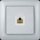 Schneider Electric Хит RT-4S3-B Розетка телефонная (RJ11, в сборе, скрытая установка, белая)