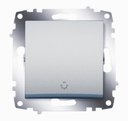 ABB Cosmo 619-011000-205 Кнопка Н.О. (10 А, под рамку, скрытая установка, алюминий)