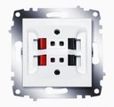ABB Cosmo 619-010200-241 Розетка аудио (2 канала, под рамку, с/у, белый)