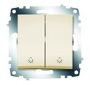 ABB 619-010300-257 Cosmo Крем Выключатель 2 кл. с индикацией