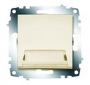 ABB 619-010300-208 Cosmo Крем Выключатель кнопочный с полем для надписи