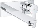 GROHE 23444001 Lineare New Смеситeль для раковины на 2 отверстия, вынос 210 мм, настенный монтаж