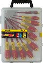 Stanley FatMax 0-62-573 Набор отверток электрика PH, PZ, SL (1000В, диэлектрическая ручка, кейс, тестер, 10 шт.)