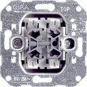 Gira System55 010800 Переключатель двухклавишный (10 А, механизм, скрытая установка)